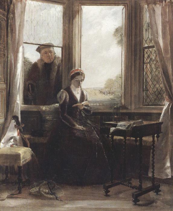 John callcott horsley,R.A. Lady Jane Grey and Roger Ascham (mk37) oil painting picture